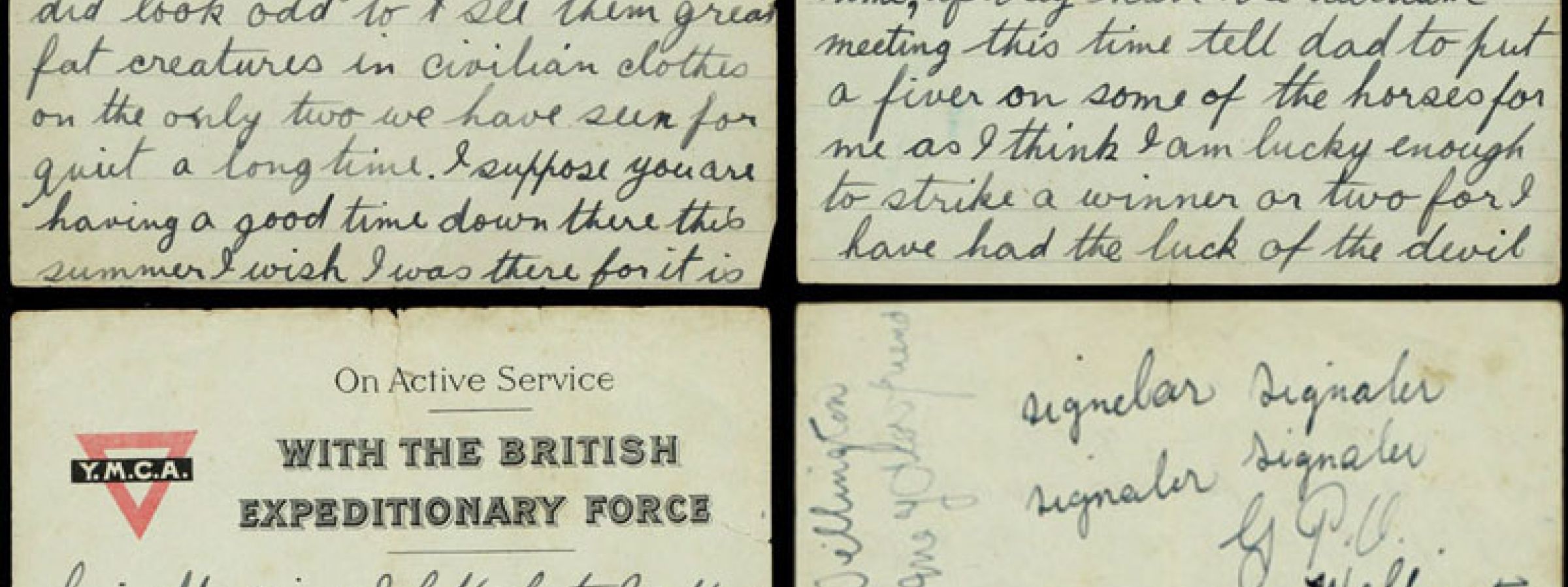 A postcard from Bill Jenkins, Armentières, 19 October 1916.